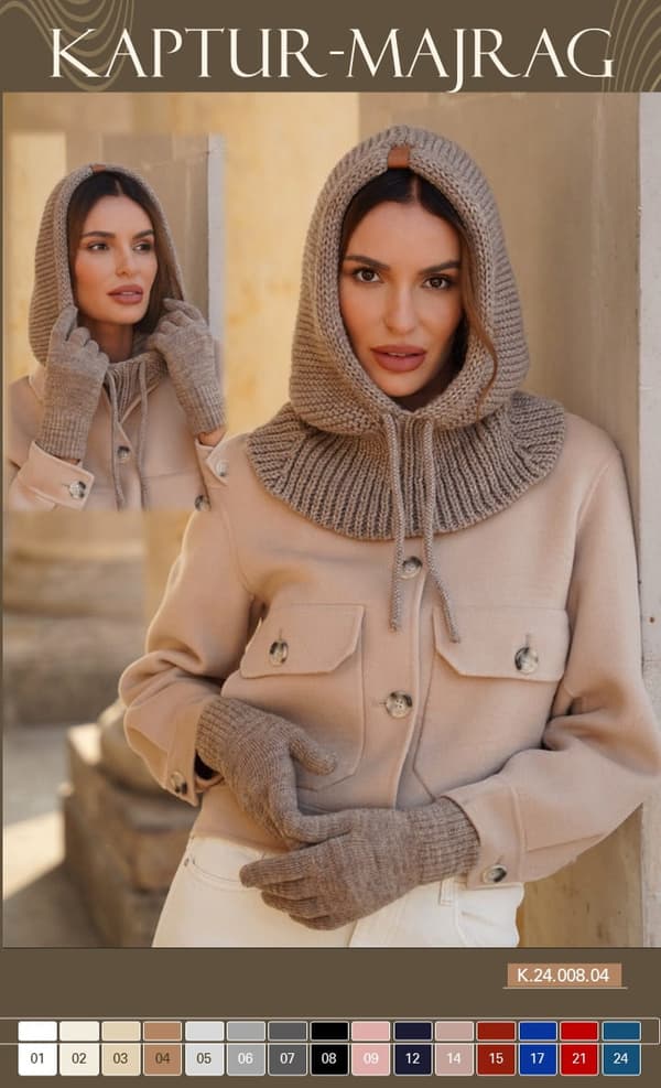 Balaclava Hætte Balaclava Farve Cappuccino Kamea-Majrag