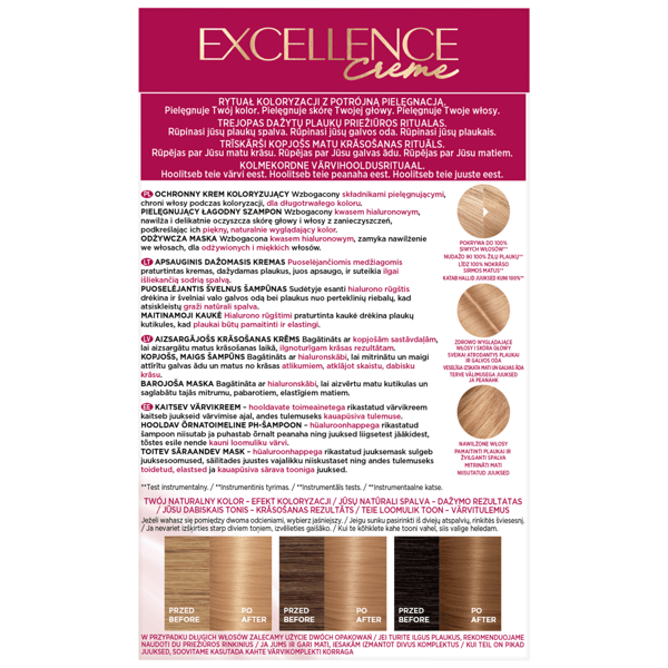 Loreal Excellence -hiusväri voidemainen väri - 8.13 helmiäisbeige 192 ml