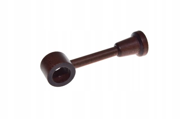 Enkel träkonsol för gardinstång, diameter 28 mm, mahogny, 2 st.