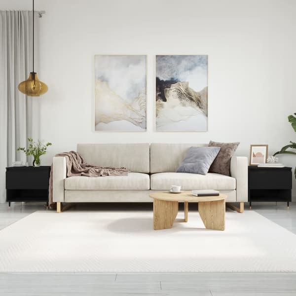 vidaXL sofaborde, sæt med 2, sort, 50x46x50 cm