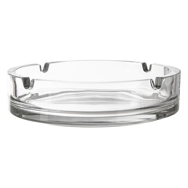 Rundt glaskort ashtray 10 cm