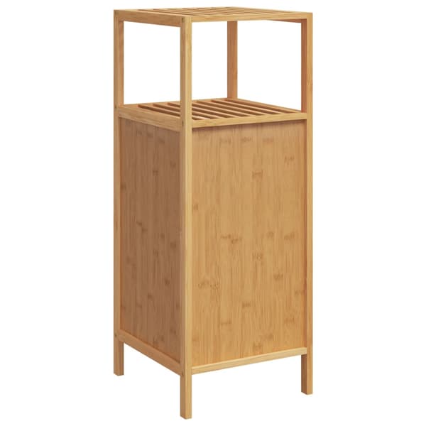 vidaXL Badrumsskåp med hyllplan 36x33x87 cm bambu