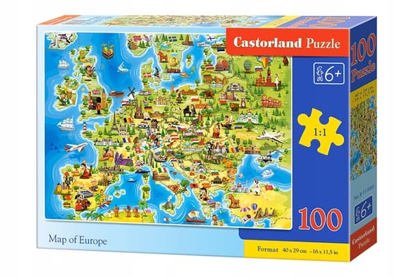Pussel 100 Karta över Europa