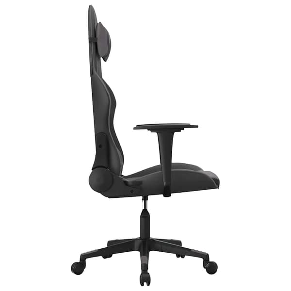 vidaXL gamingstol, sort og grå, kunstlæder