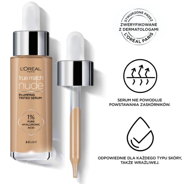 Loreal True Match Nude Serum i Foundation - 3-4 Light Medium 30ml