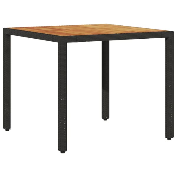 vidaXL havemøbelsæt med 3 dele og hynder, sort, polyrattan