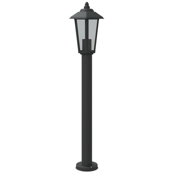vidaXL havelamper, sæt med 3, sort, 80 cm, rustfrit stål