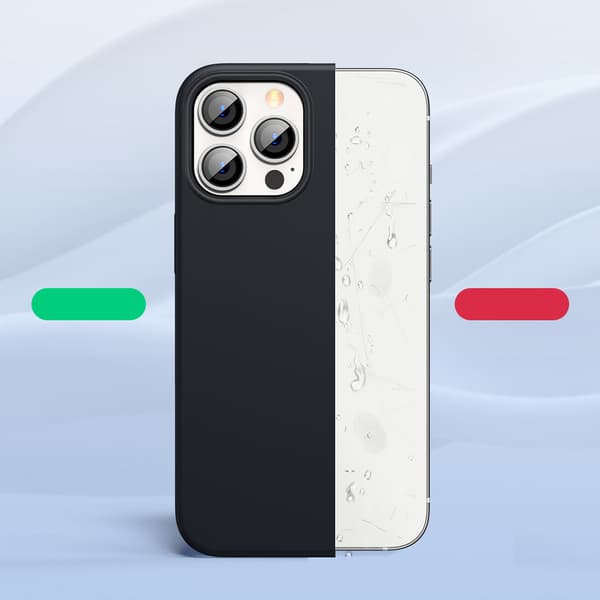 Joustava kuminen silikonisuojus iPhone 13 Prolle, musta