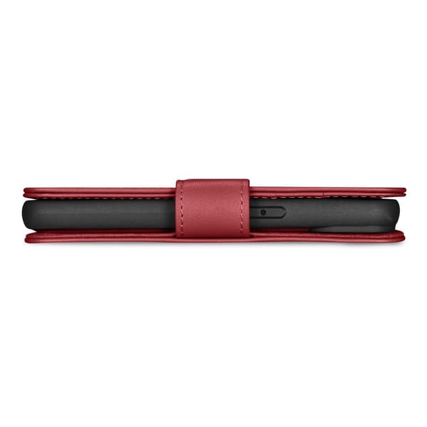 2-i-1 Läderfodral iPhone 14 Plus Anti-RFID Plånboksfodral Rött