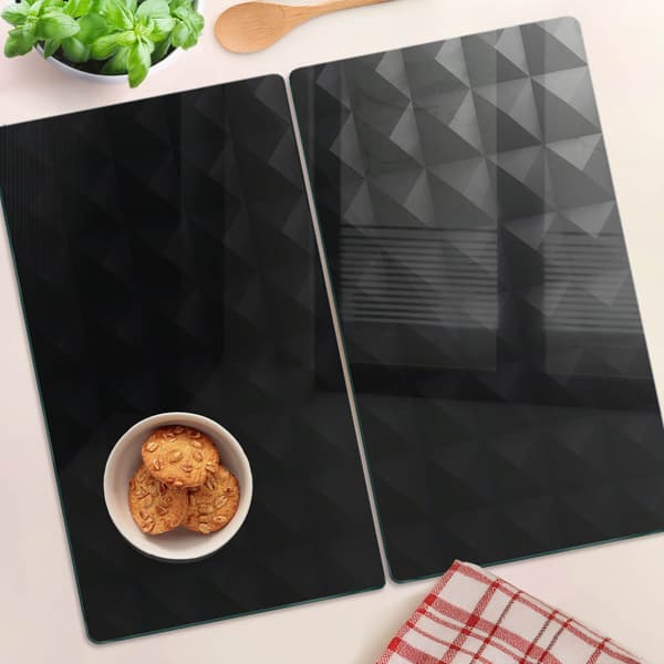 Dekorative glasplader til servering af snacks abstrakt 2x30x52 cm
