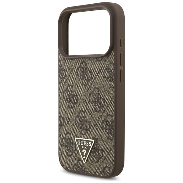 Guess 4G Strap Triangle Logo MagSafe -kotelo iPhone 17 Prolle, ruskea