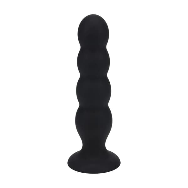 Quad Rattle Flydende Silikone Analprop - XL - Sort