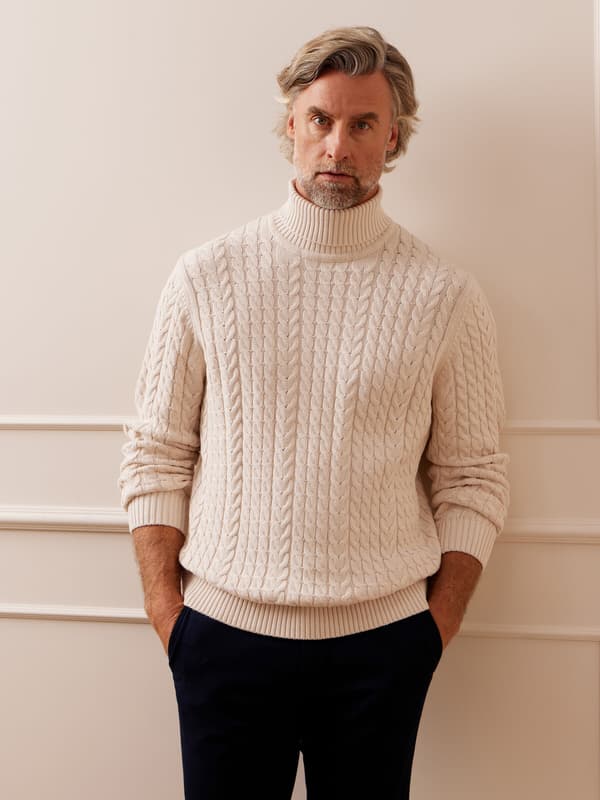 BEIGE TURTLENECK ASHFIELD L