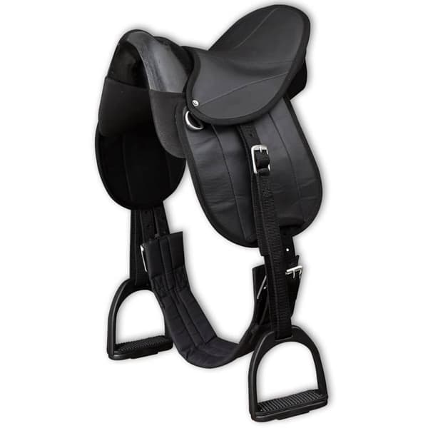 vidaXL ponysadel 25 cm sort
