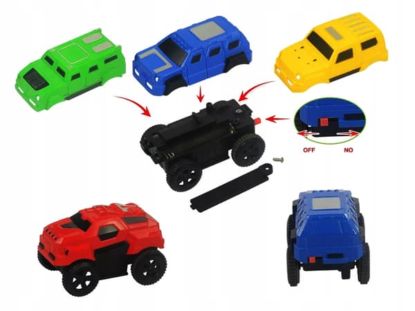 Stor fleksibel dinosaur racerbane 120 dele