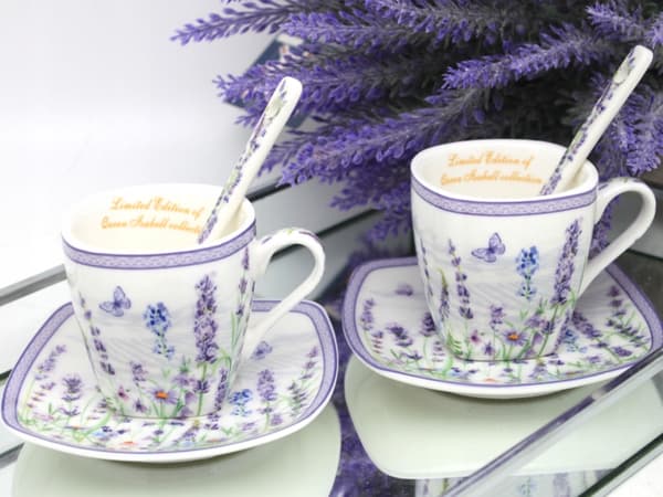 Espressokoppar 2 x 80ml i presentask, Lavender-kollektionen