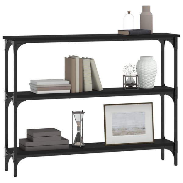 vidaXL konsolbord, sort, 100x22,5x75 cm