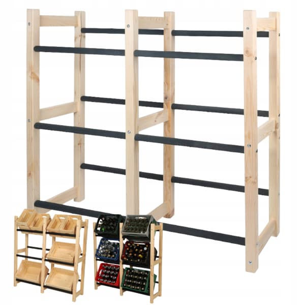 Dobbelthylde til 6 spisekammer, træ, holdbar, 106x32x108 cm