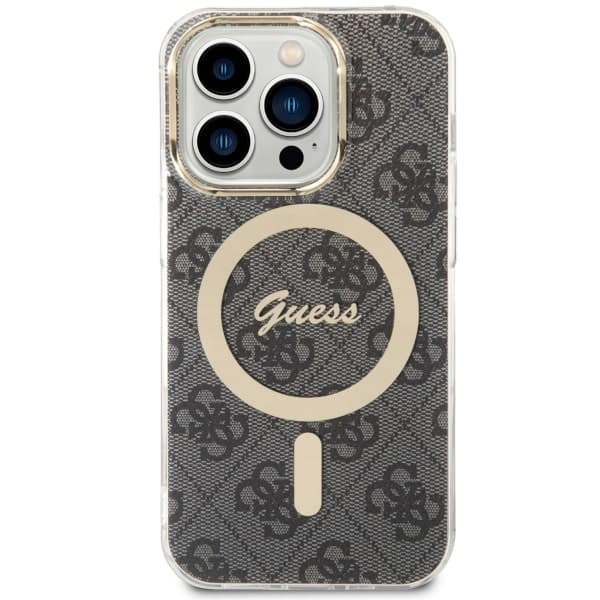 Guess IML 4G MagSafe-etui til iPhone 14 Pro, sort