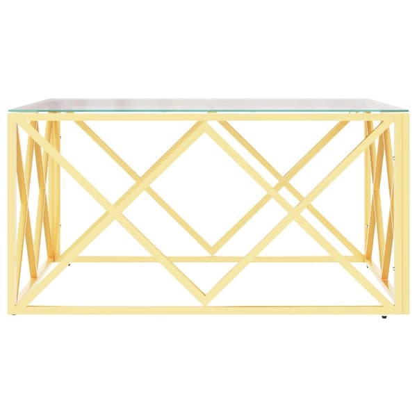 vidaXL sofabord 80x80x40 cm rustfrit stål og glas