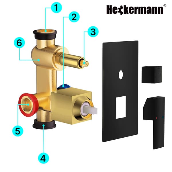 Heckermann MS-25602 piilotettu suihkusetti musta