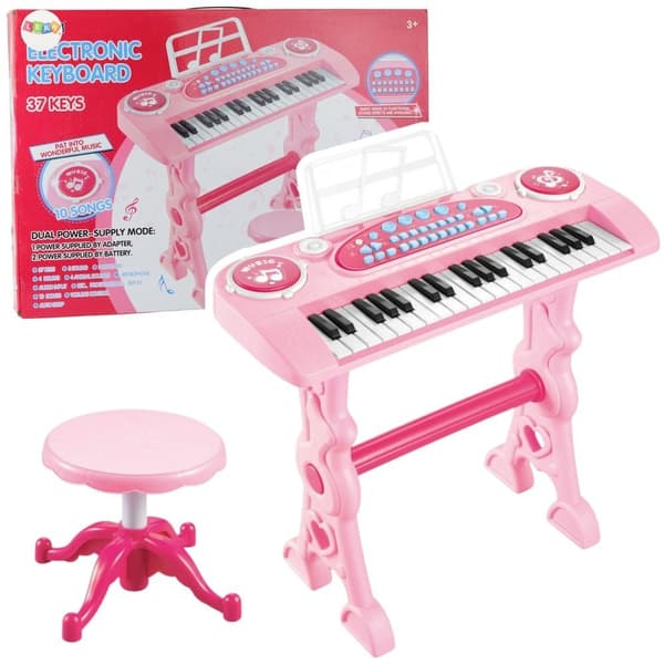 Rosa piano med mikrofon