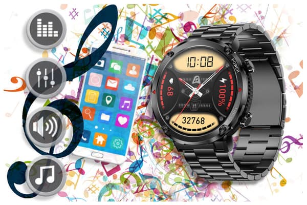 Herr smartklocka Gravity GT21-1 - Bluetooth-samtal, extra rem (sg025a)