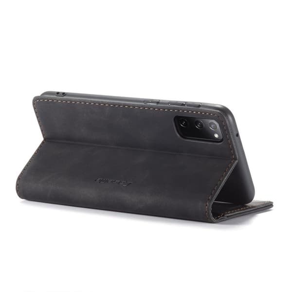 CASEME Etui til Samsung Galaxy S20 FE, Læderpung, Sort