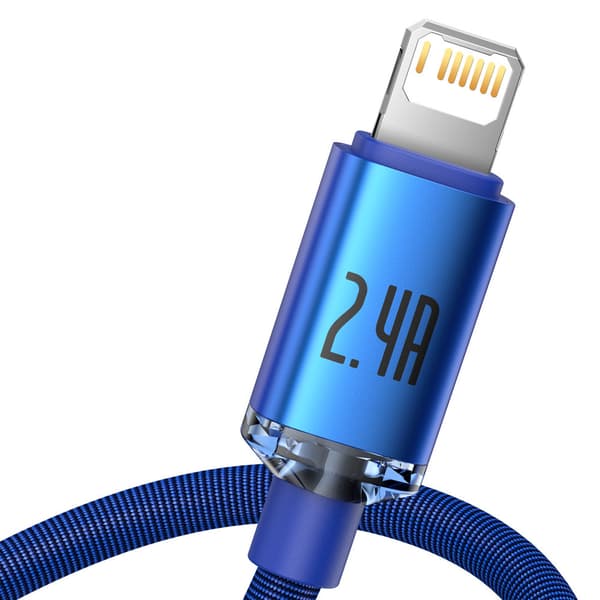 USB - Lightning-kabel til hurtig opladning og dataoverførsel 1,2 m blå