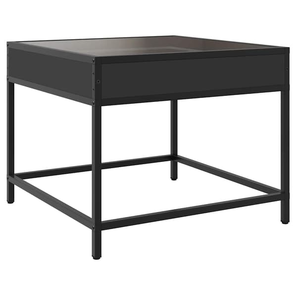 vidaXL Infinity LED sofabord sort 50x50x41 cm