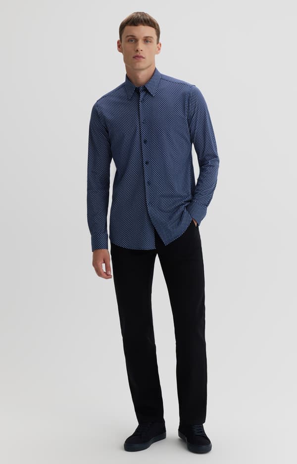 Slim fit-skjorta med tryck S