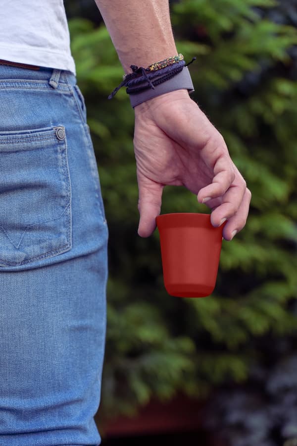 80 ml RÖD METALLISK Mugg