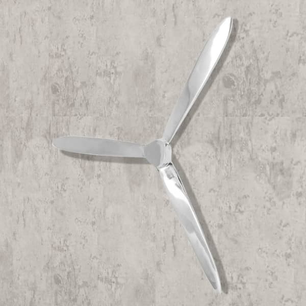 vidaXL Väggdekorationspropeller, aluminium, silver, 70 cm