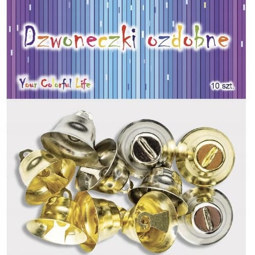 METALLKLOCKOR guld och silver 2cm - 10st