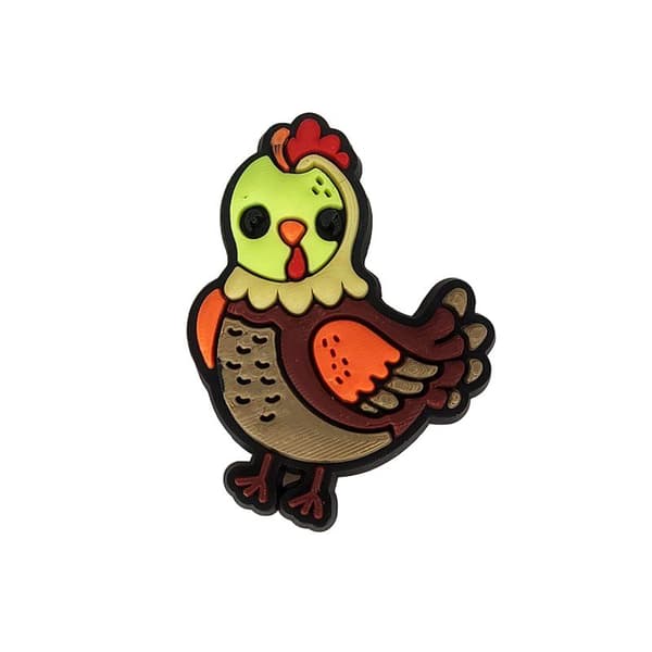 Crocs gummimärke Emblem Patch Farm Chicken 399-06 OS