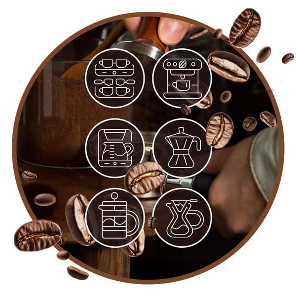 Kaffebønner 1kg ROBUSTA 100% friskristede til espressomaskine + GRATIS