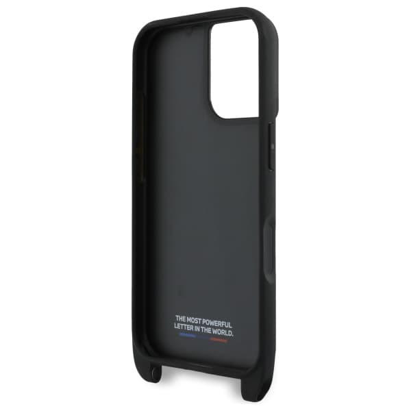 BMW M Edition Carbon Stripe & Strap Cover til iPhone 16 Plus, Sort