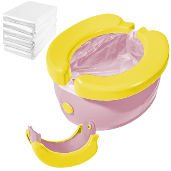 Bærbart, foldbart urinal, bananrosa farve [DG-NC1-ROZ]