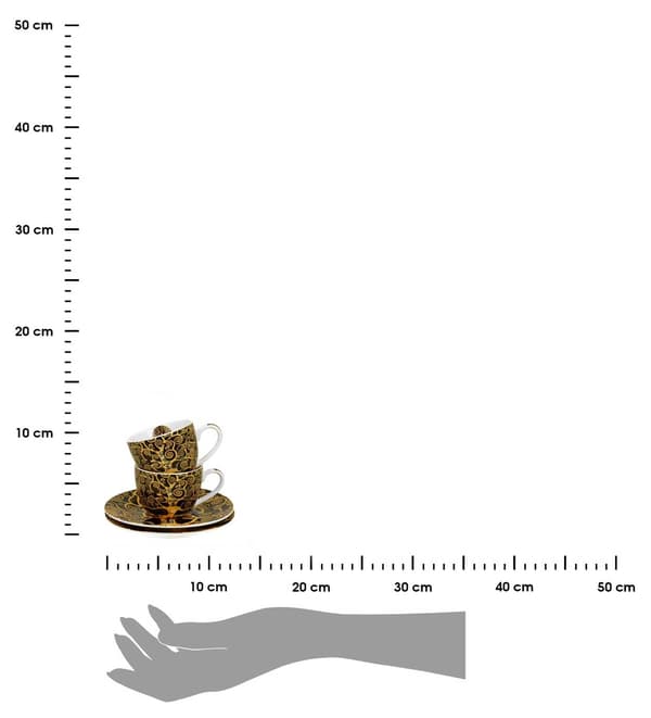 Sæt med 2 Klimt Tree espressokopper