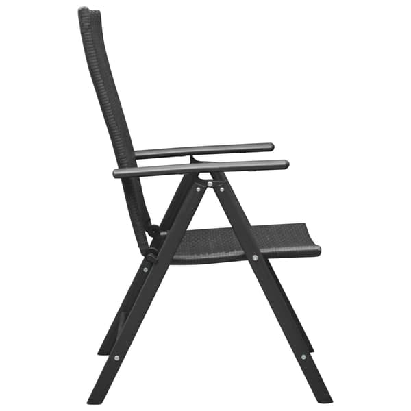 vidaXL havestole, sæt med 4, polyrattan, sort