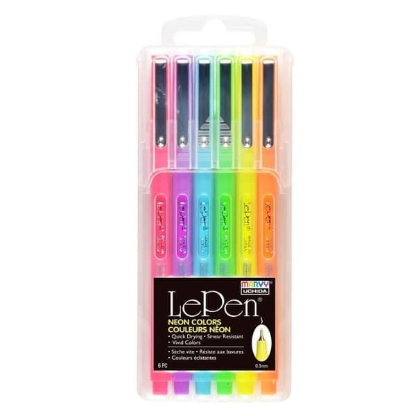 Neon fineliners i 6 farver