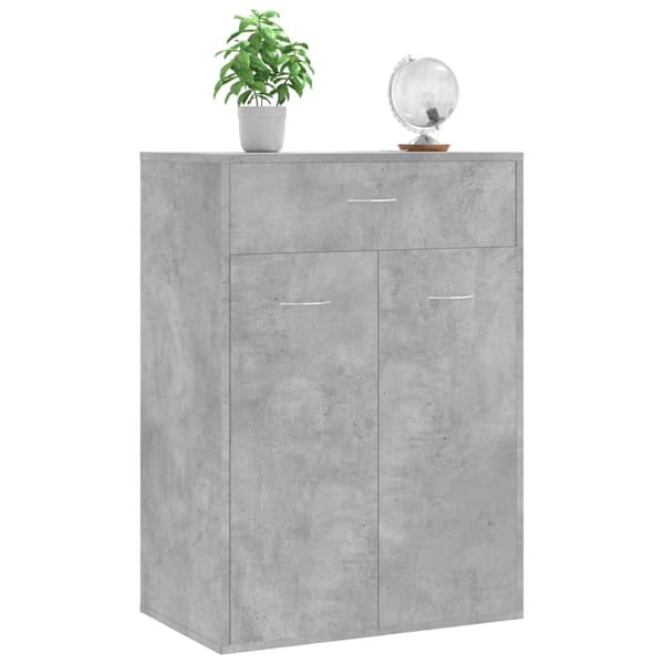 vidaXL skoskab grå 60x35x84 cm spånplade
