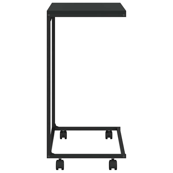 vidaXL sidebord på hjul sort 55x35x70 cm