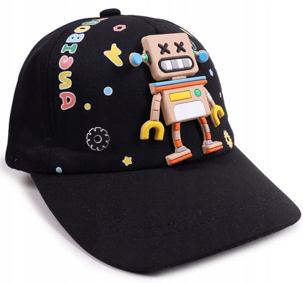 ROBOT 3D -BASEBALLLIPPIS MUSTA YO! 50/54 Ł031L