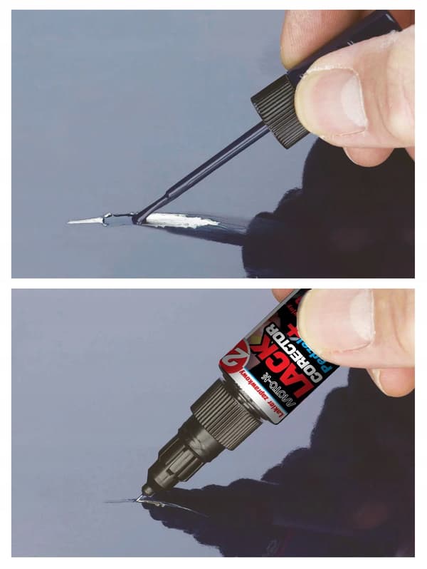 MOTO-K bättringslack med rapidograph VIT GLANS 140 12ml