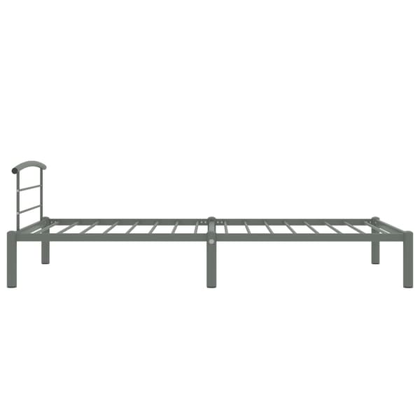 vidaXL Sängram grå metall 90 x 200 cm