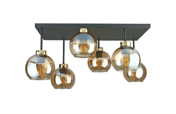 Loftlampe 6xE27 Nessa Guld/Honning