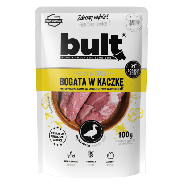 VÅDFODER TIL HUNDE, BULT-POSE, MÅLTID MED BLANDING AF SMAGSSTOFFER, 24 x 100 g
