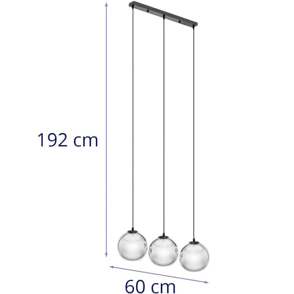 Moderne E27 loftlampe med 3 lyskilder - glaskugler
