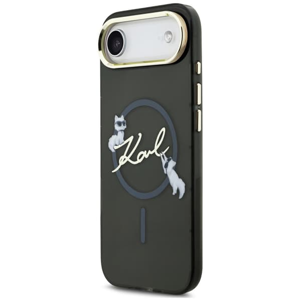 Karl Lagerfeld IML Choupettes Karl Script Logo MagSafe-etui til iPhone Air, sort
